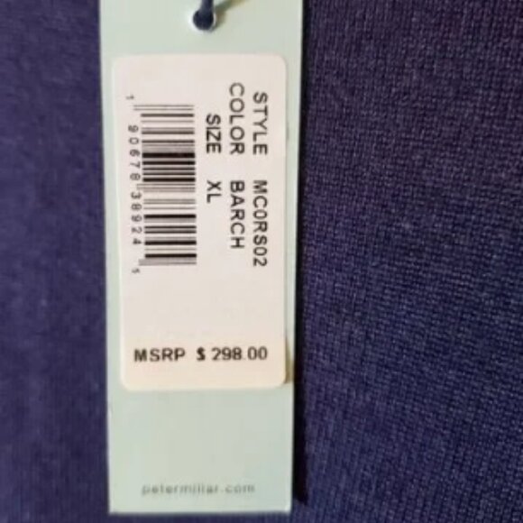 Peter Millar Collection Sweater Mens XL Blue Pullover Knit Wool Blend V Neck NWT - Picture 4 of 5